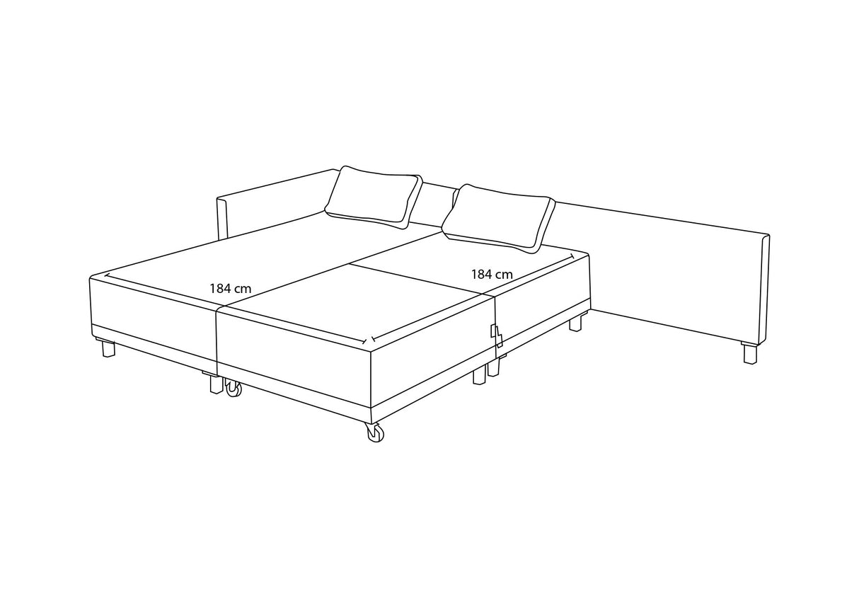 Ecksofa mit Schlaffunktion Rechts Matris Beige