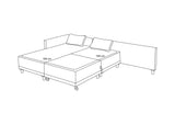 Ecksofa mit Schlaffunktion Rechts Matris Beige