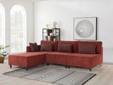 Ecksofa mit Schlaffunktion Links Matris Claret Red