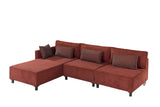 Ecksofa mit Schlaffunktion Links Matris Claret Red