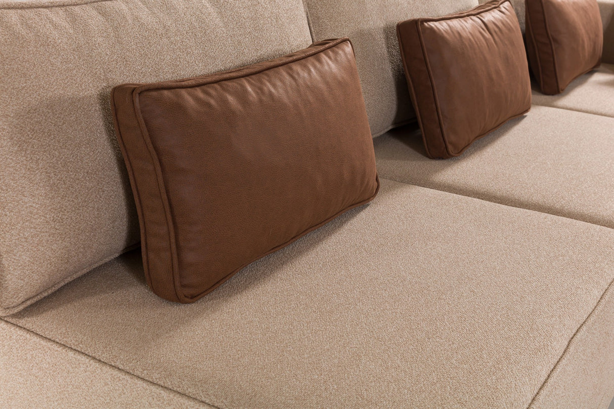 Ecksofa mit Schlaffunktion Rechts Matris Brown