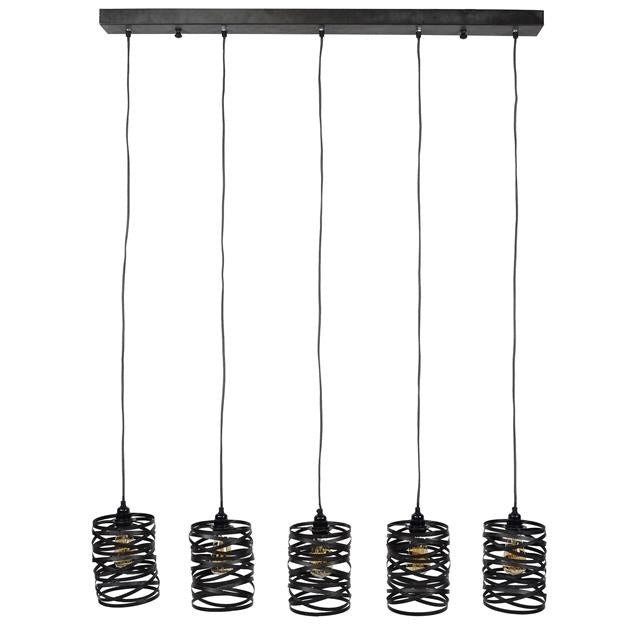 Hanglamp Spin DH Interior Grijs LxBxH 117x27x19 Slate grey Witfoto vooraanzicht