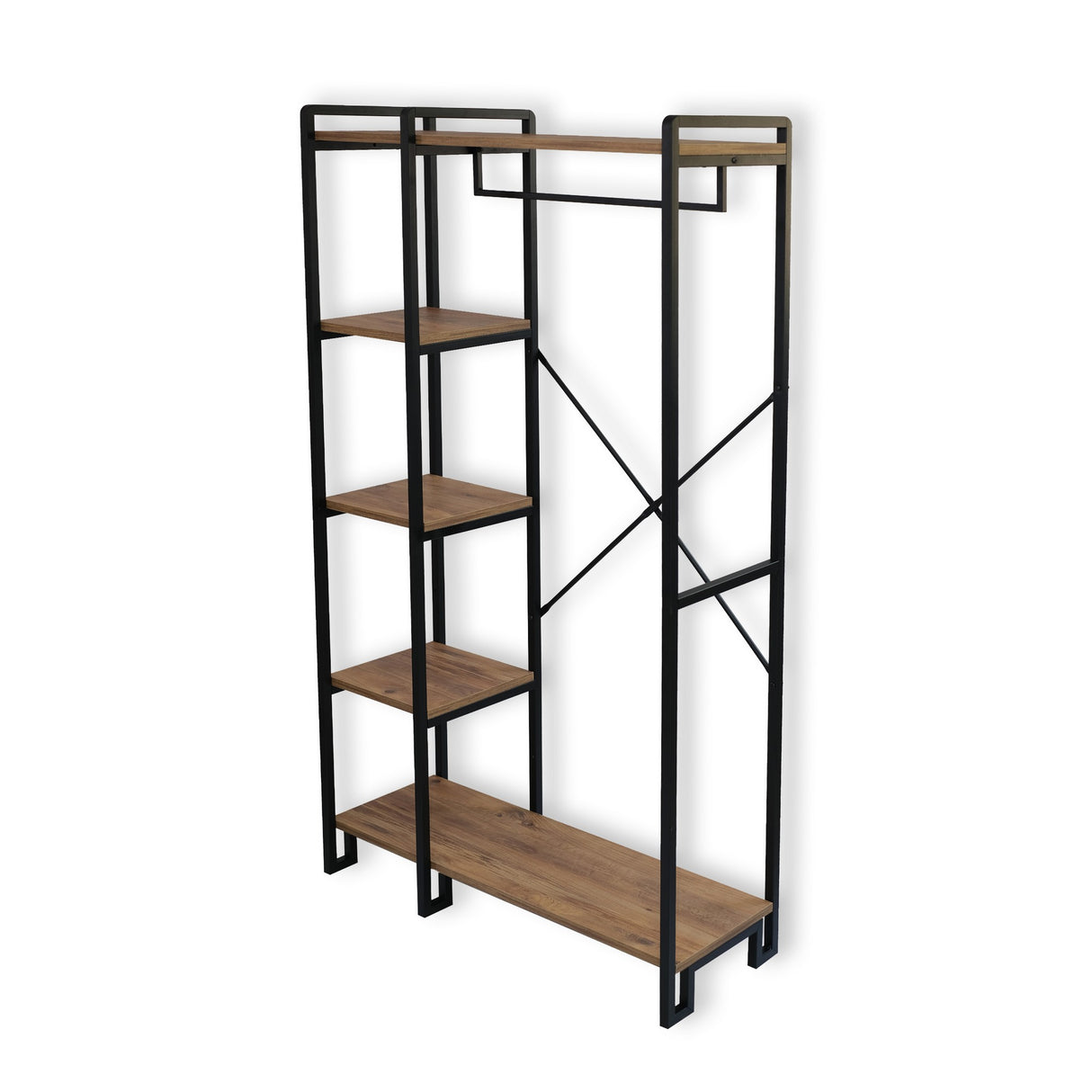 Garderobenmöbel Garderobe Rox Natur - Mit Regalen 