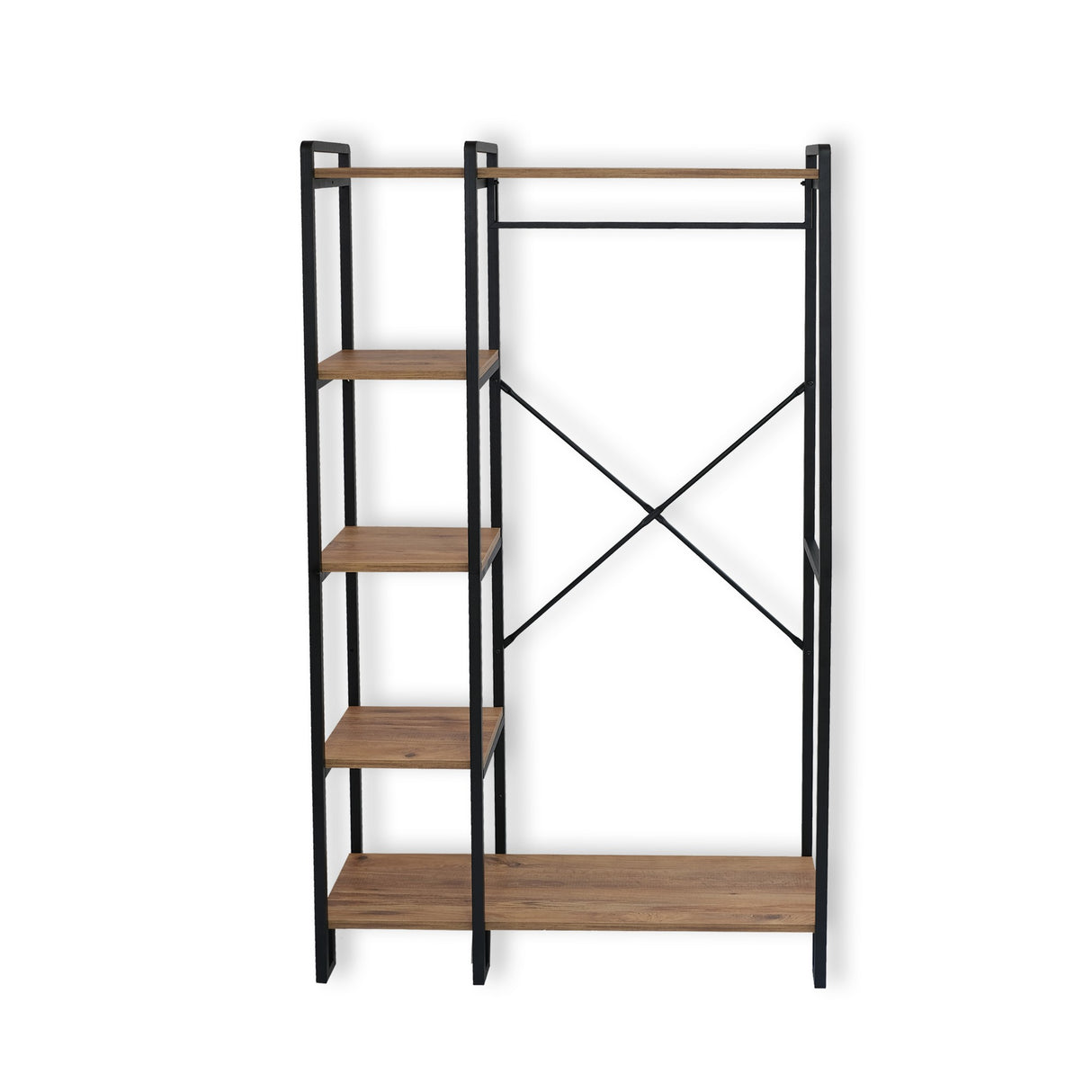 Garderobenmöbel Garderobe Rox Natur - Mit Regalen 