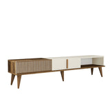 TV -Möbel Milan Alt Walnut Crème Melamine 180x40x35 cm