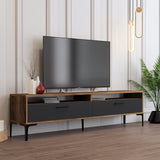 TV -Möbel Set Gebze Walnuss Anthrazit Melamin 180x35x47 cm