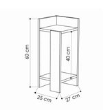 Nachttisch Set von 2 ELOS -Weiß Melamin 25x60x27 cm