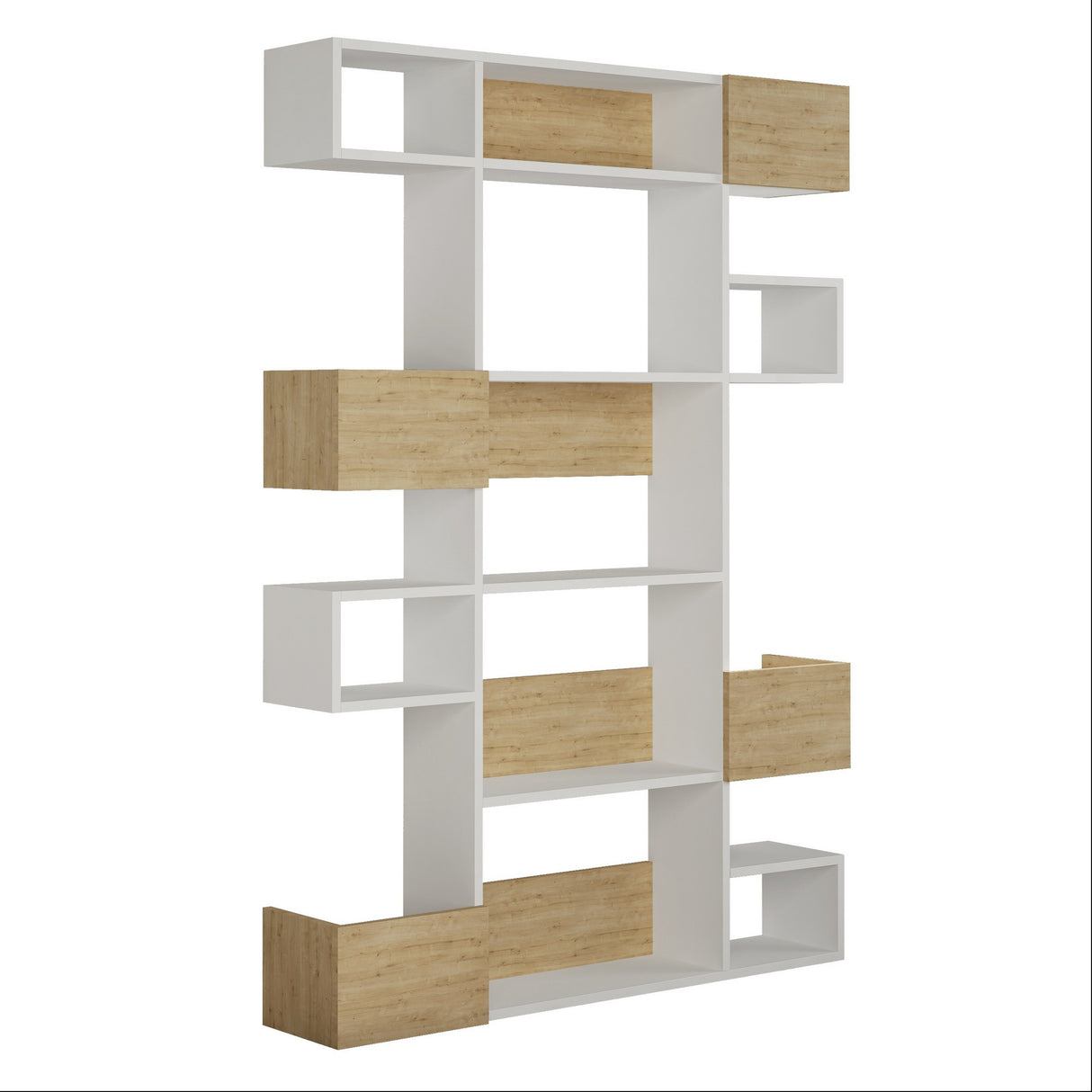 Bücherregal Niho White Oak Melamin 120x171x25.3 cm