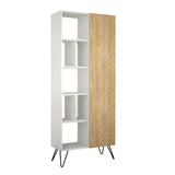 Bücherregal Jedda White Oak Melamin 79x190x32 cm