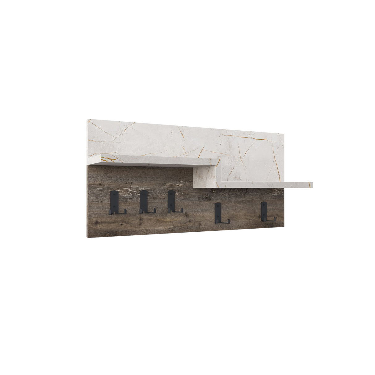 Garderobe 5-Haken Marmorlook Lagona 