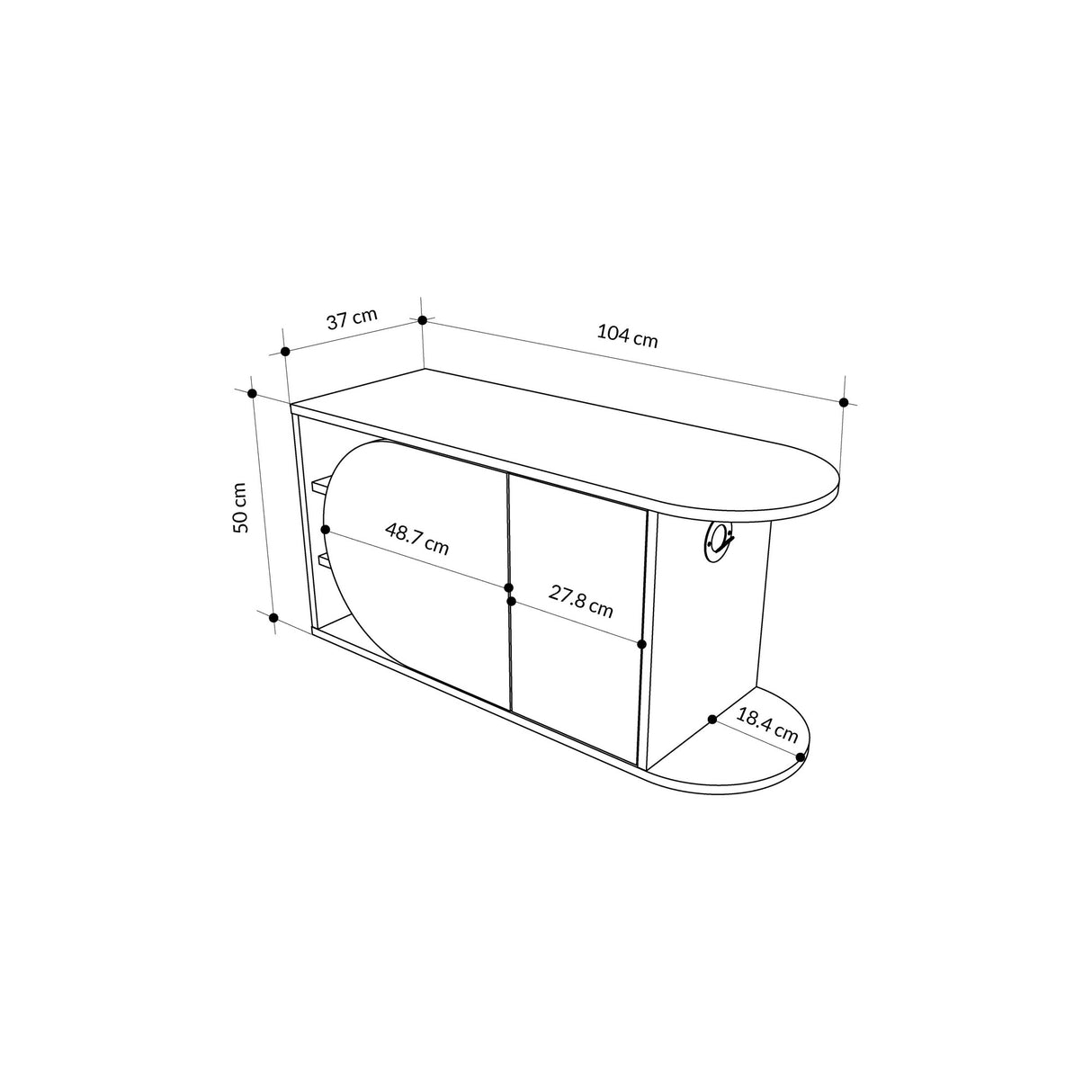 Schuhschrank Nova Schuhbank Eiche weißes Melamin 104x50x37 cm