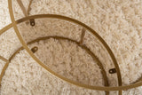 Moderne Runde Couchtisch Set von 2 Uru Gold - Bronze Glas - 80/60 cm 