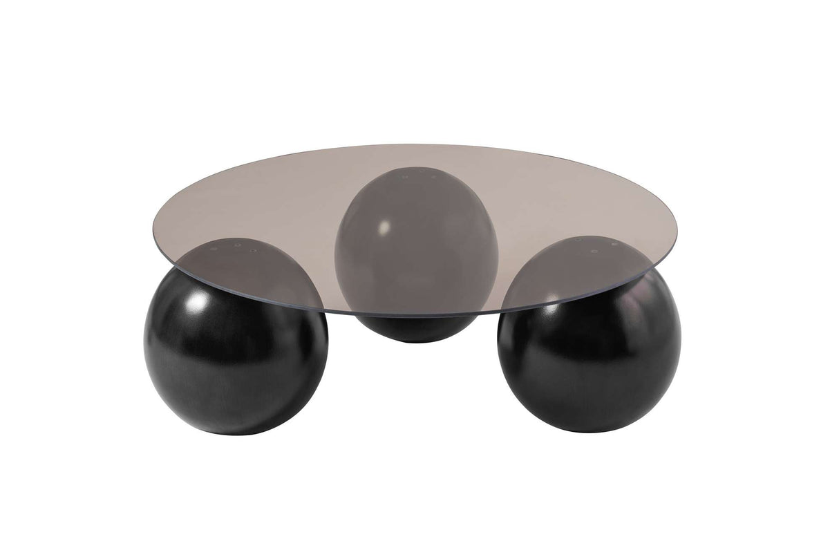 Salontafel Miro Gehard glas 85x85 cm Zwart Brons Black Bronze Tempered glass