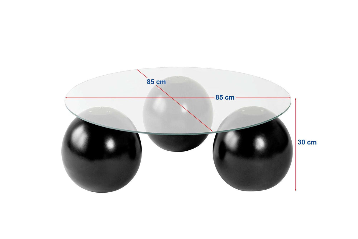 Salontafel Miro Gehard glas 85x85 cm Zwart Brons Black Bronze Tempered glass