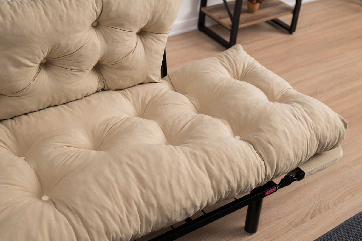 2-Sitzer-Schlafsofa Nitta Creme