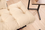 2-Sitzer-Schlafsofa Nitta Creme