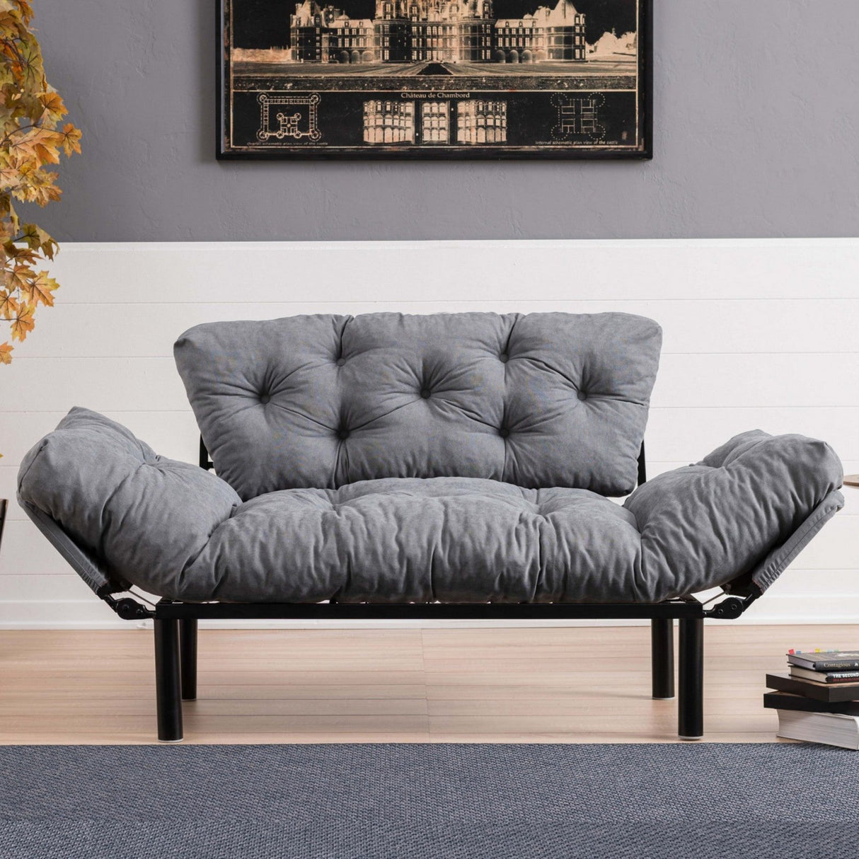 2-Sitzer-Schlafsofa Nitta Grey