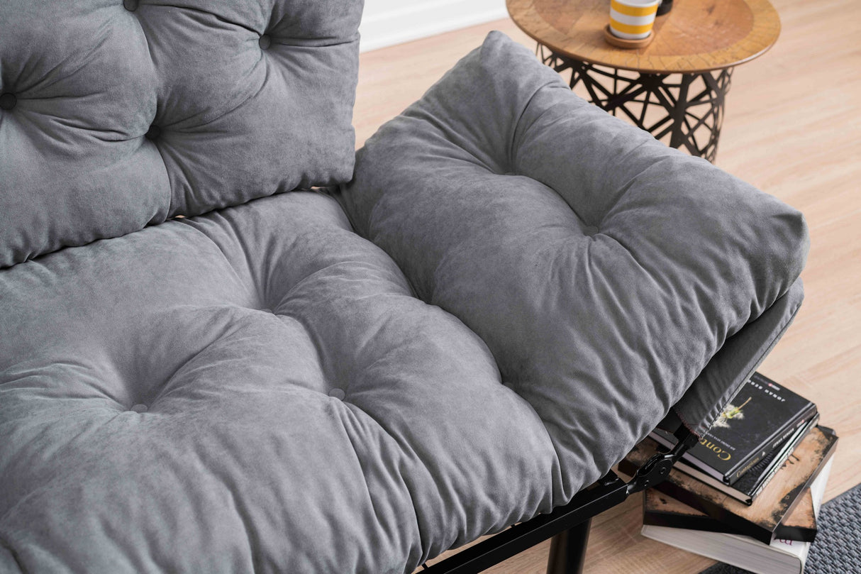 2-Sitzer-Schlafsofa Nitta Grey