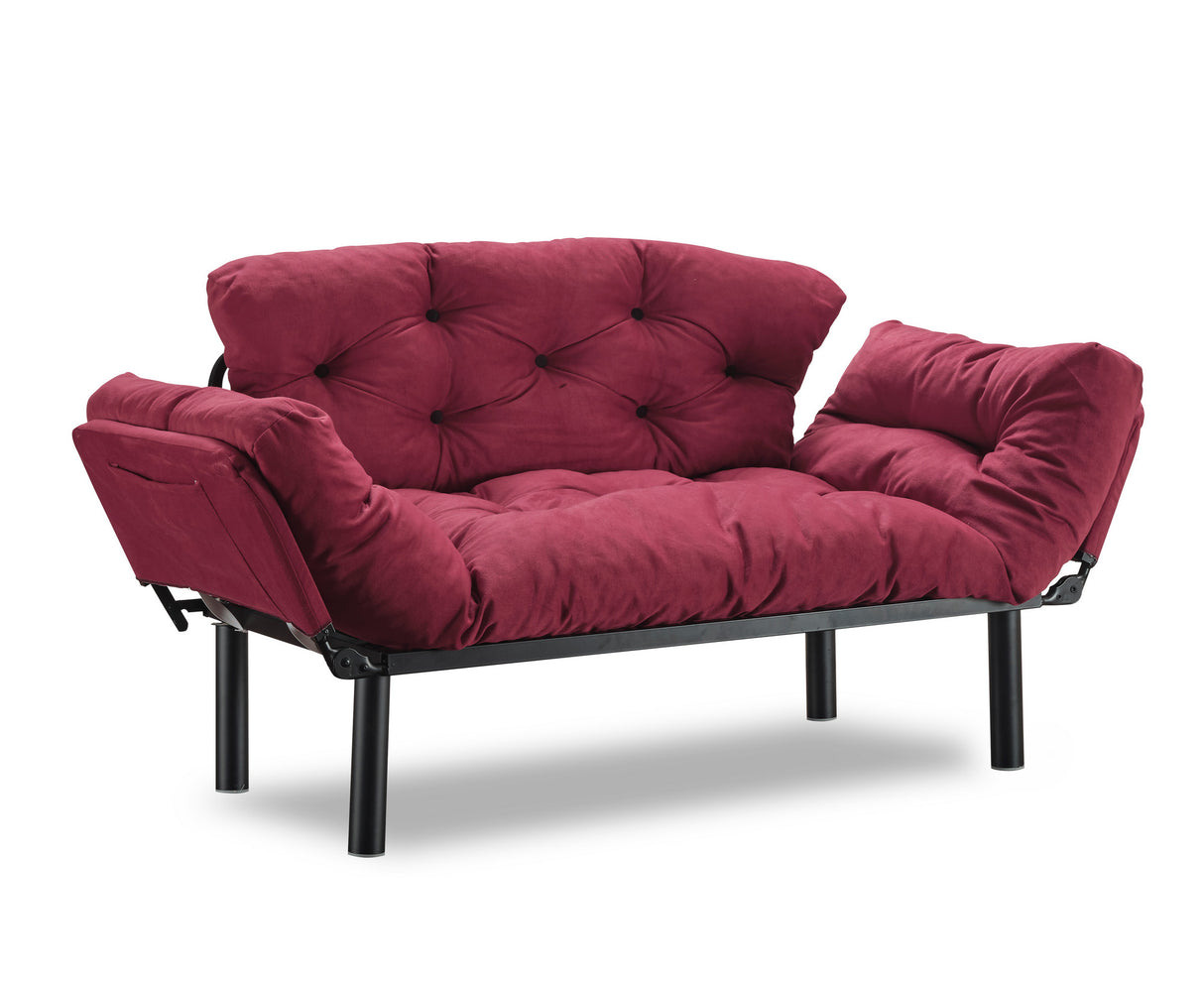 2-Sitzer-Schlafsofa Nitta Maroon