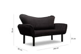 2-Sitzer-Schlafsofa Chatto Schwarz