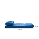 2-Sitzer-Schlafsofa Taida Blue