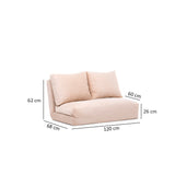 2-Sitzer-Schlafsofa Taida Creme