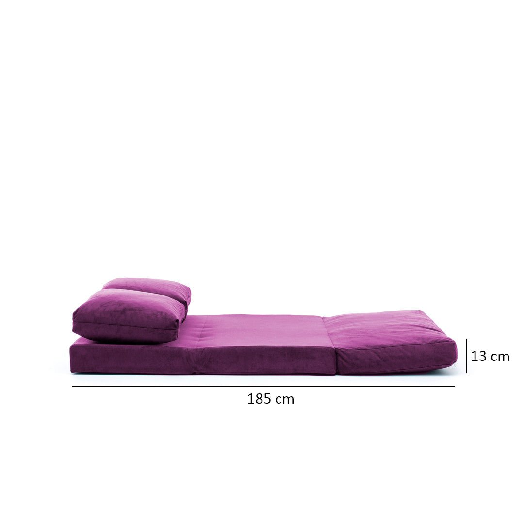 2-Sitzer-Schlafsofa Taida Lila