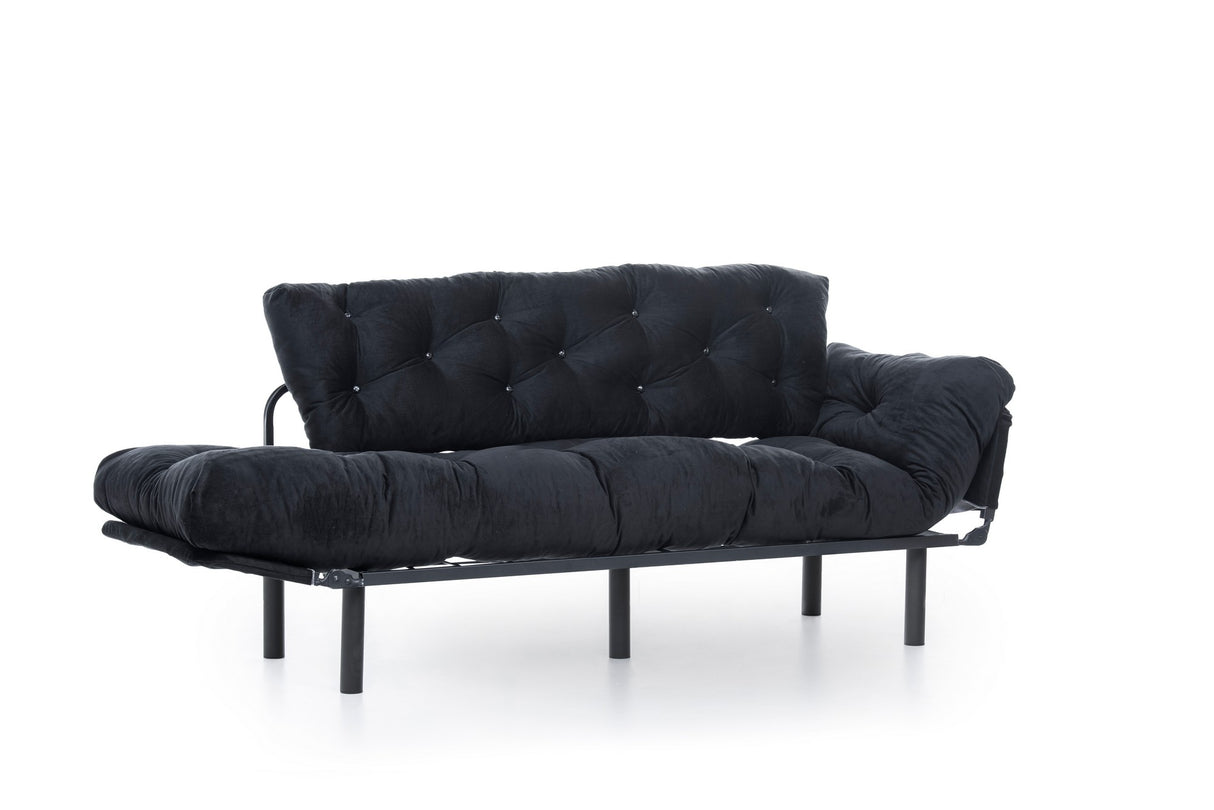 3-Sitzer-Schlafsofa Nitta Triple Schwarz