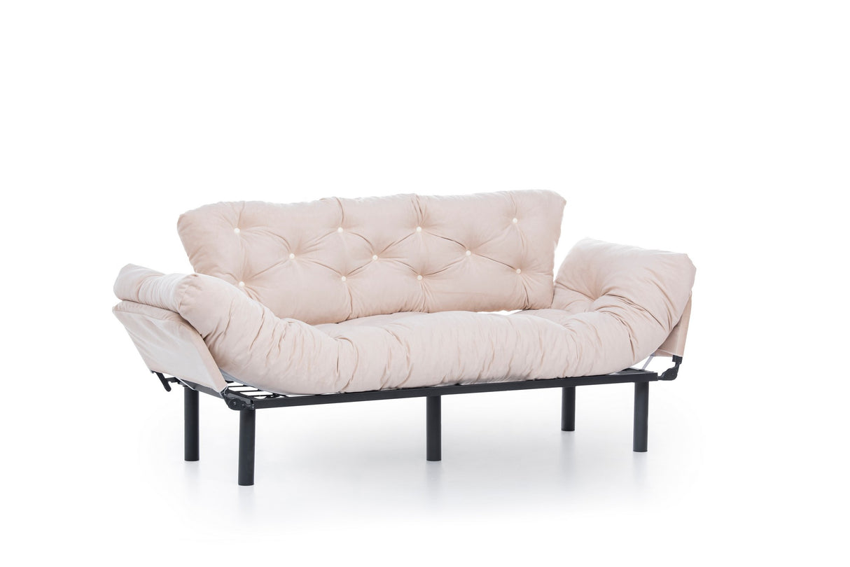 3-Sitzer-Schlafsofa Nitta Triple Cream