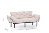 3-Sitzer-Schlafsofa Nitta Triple Cream