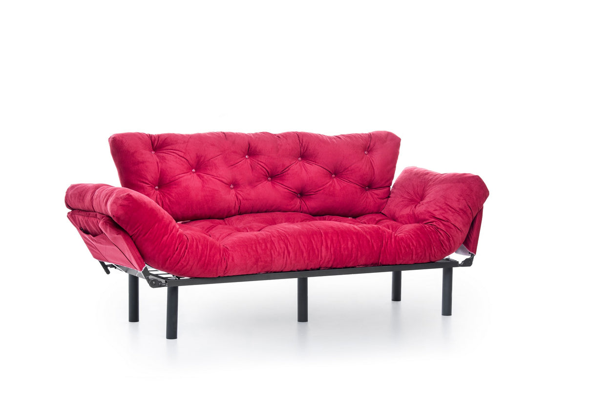 3-Sitzer-Schlafsofa Nitta Triple Maroon