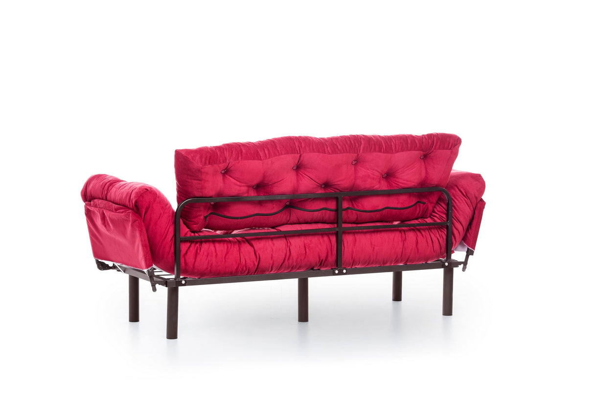 3-Sitzer-Schlafsofa Nitta Triple Maroon