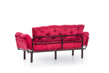 3-Sitzer-Schlafsofa Nitta Triple Maroon