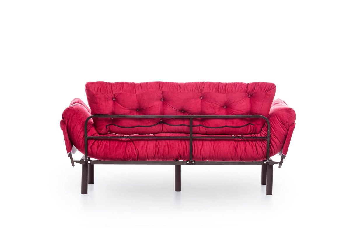 3-Sitzer-Schlafsofa Nitta Triple Maroon