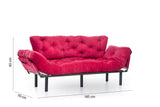 3-Sitzer-Schlafsofa Nitta Triple Maroon