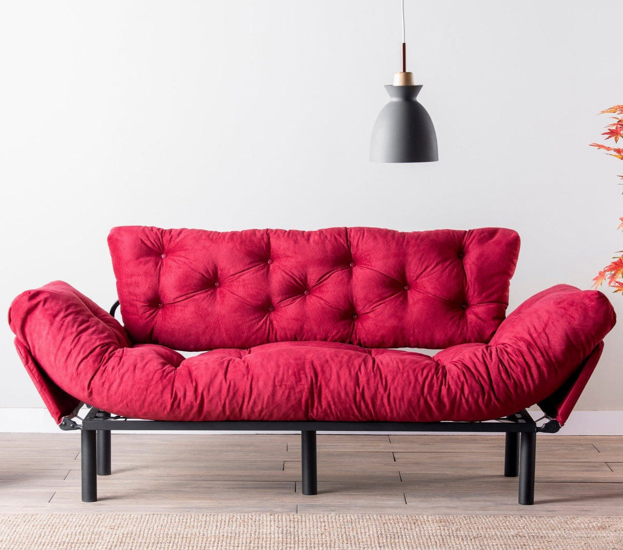 3-Sitzer-Schlafsofa Nitta Triple Maroon