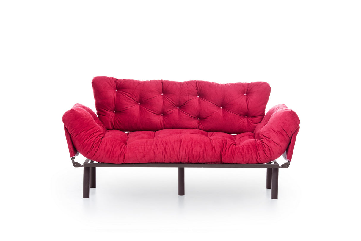 3-Sitzer-Schlafsofa Nitta Triple Maroon