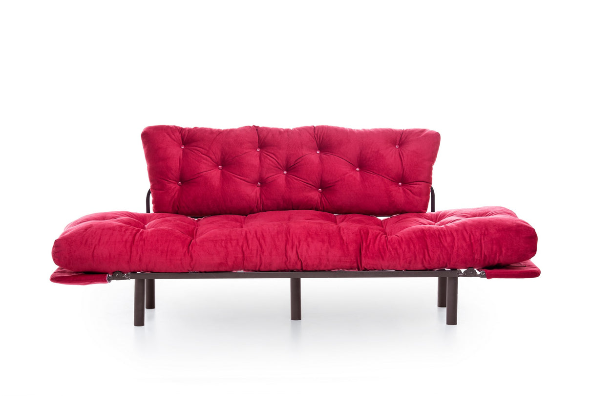 3-Sitzer-Schlafsofa Nitta Triple Maroon