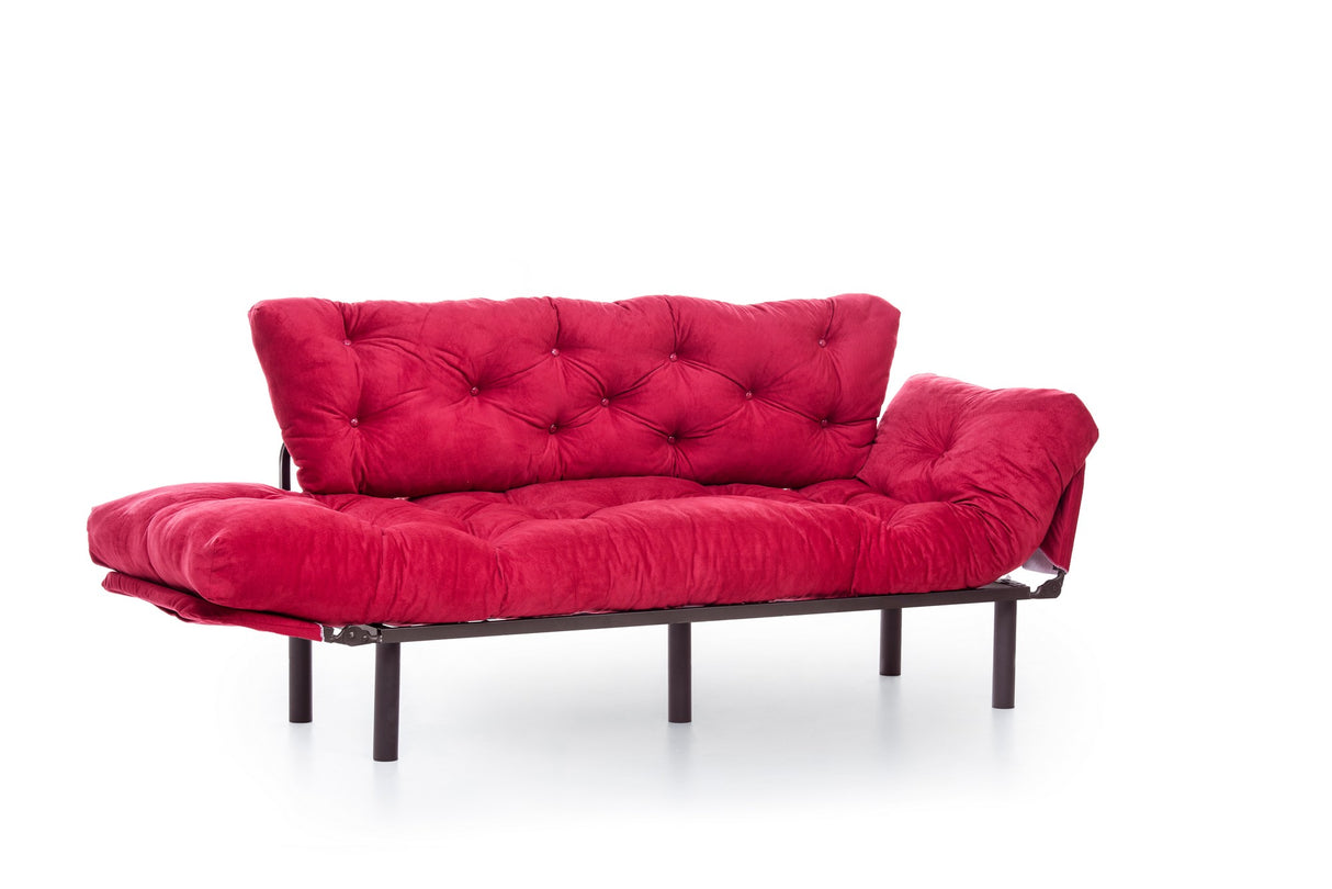 3-Sitzer-Schlafsofa Nitta Triple Maroon