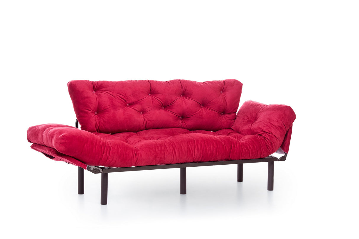 3-Sitzer-Schlafsofa Nitta Triple Maroon