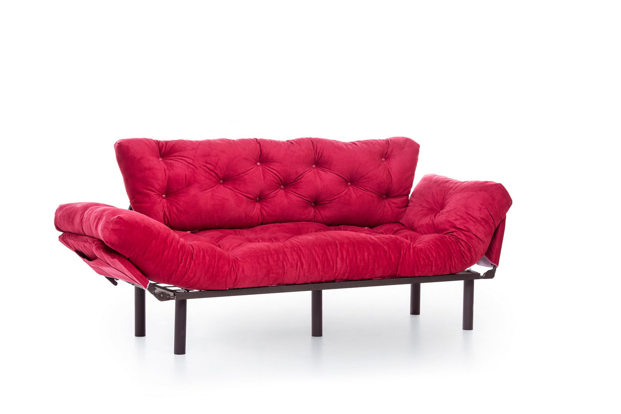 3-Sitzer-Schlafsofa Nitta Triple Maroon