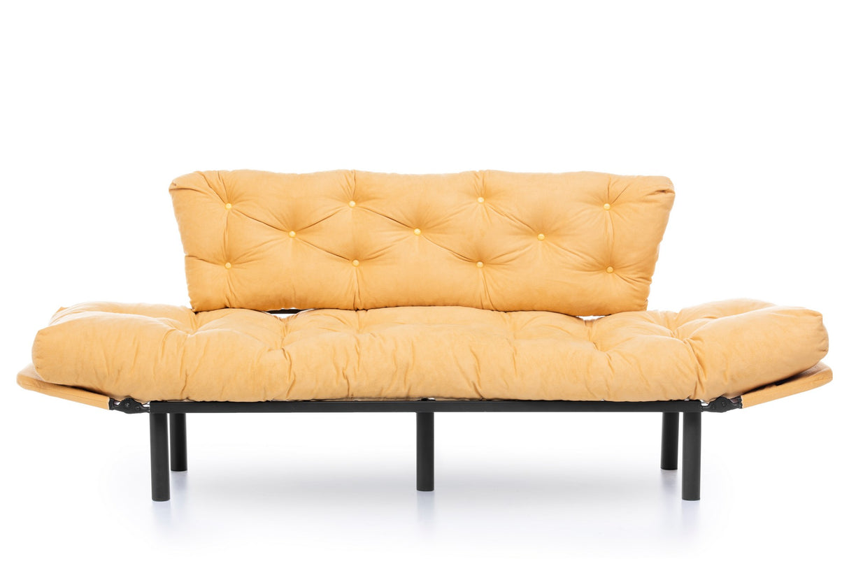 3-Sitzer-Schlafsofa Nitta Triple Senf