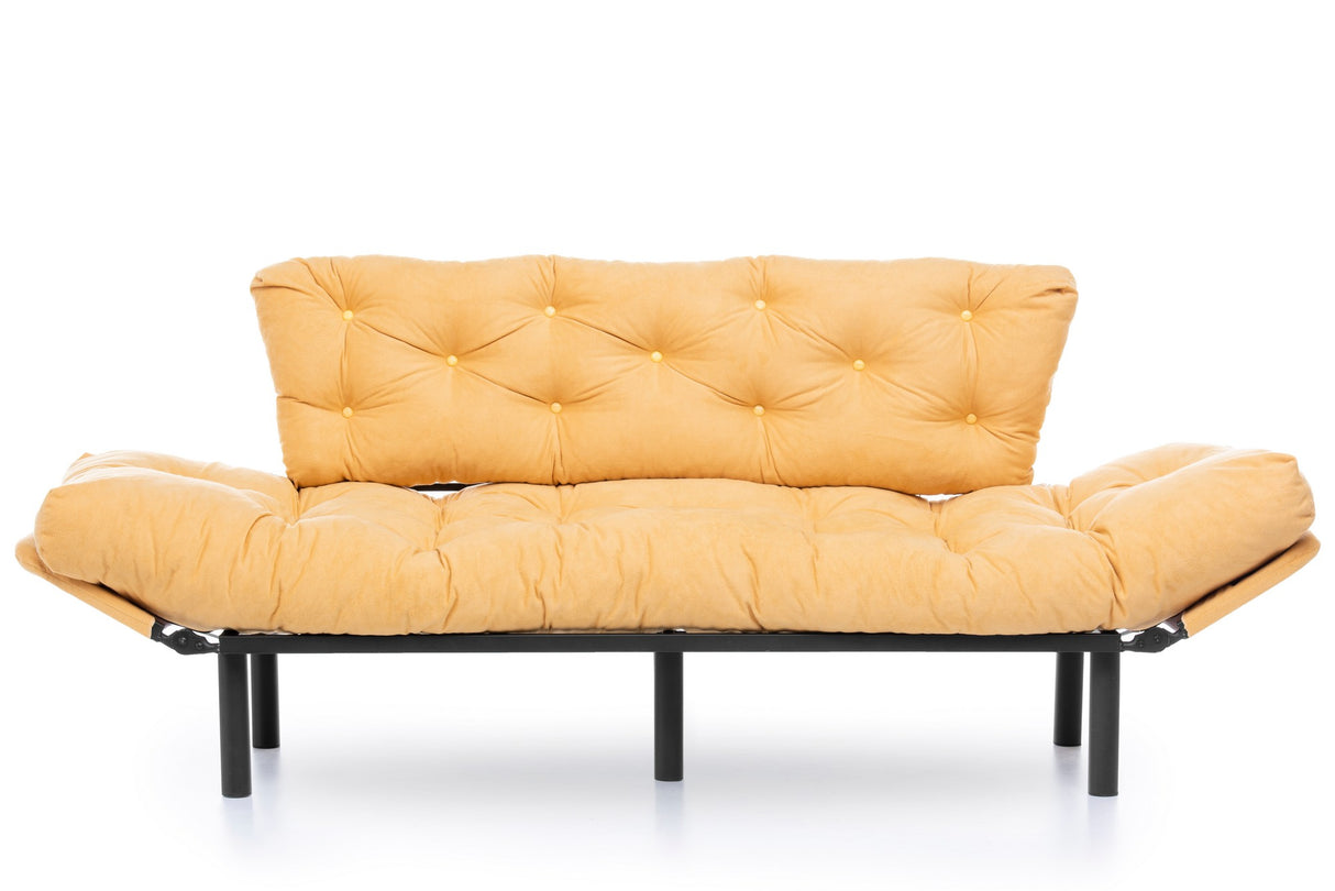 3-Sitzer-Schlafsofa Nitta Triple Senf