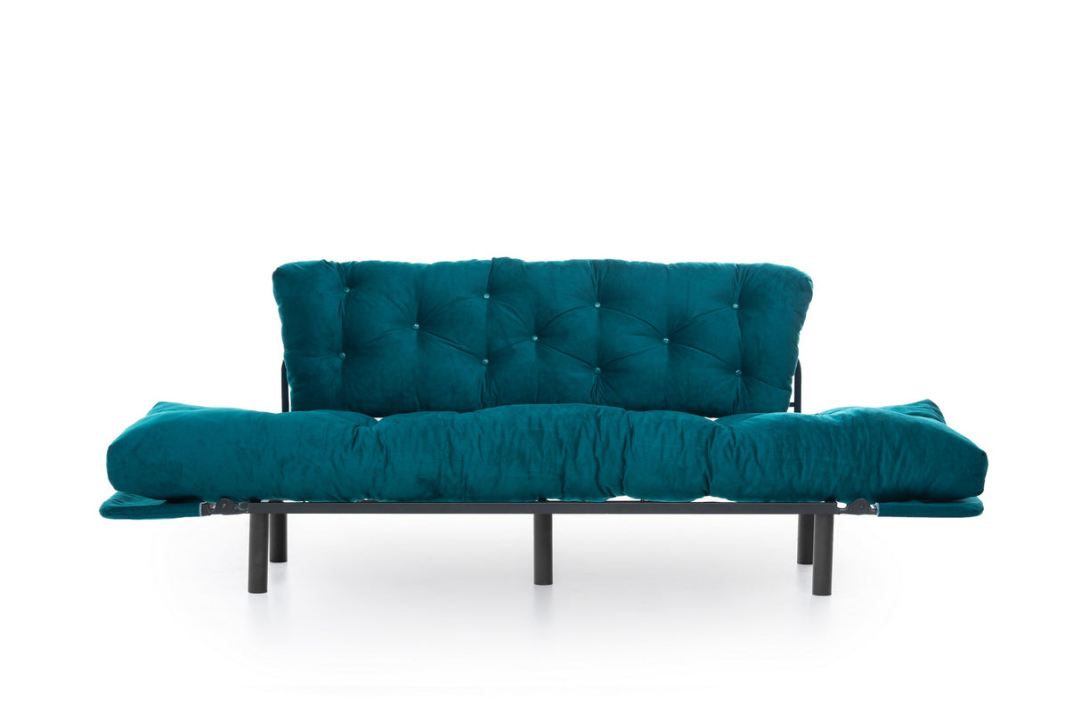 3-Sitzer-Schlafsofa Nitta Triple Petrol Green