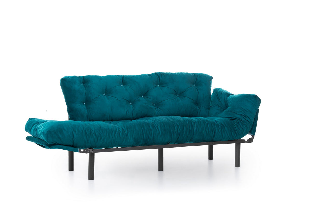 3-Sitzer-Schlafsofa Nitta Triple Petrol Green