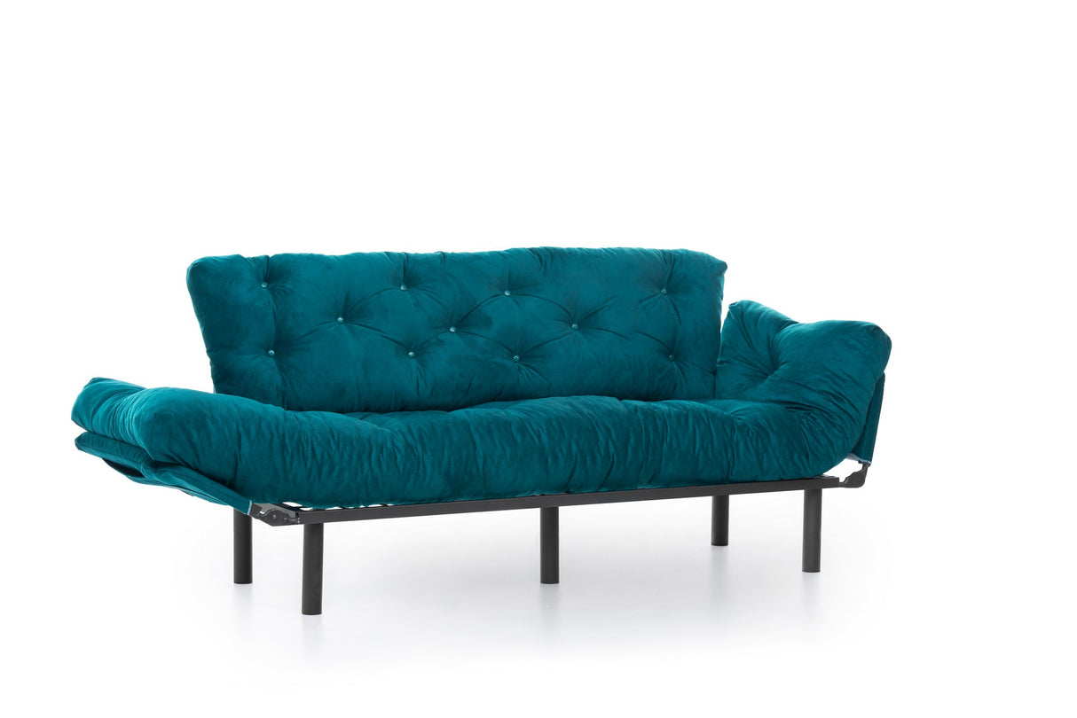 3-Sitzer-Schlafsofa Nitta Triple Petrol Green