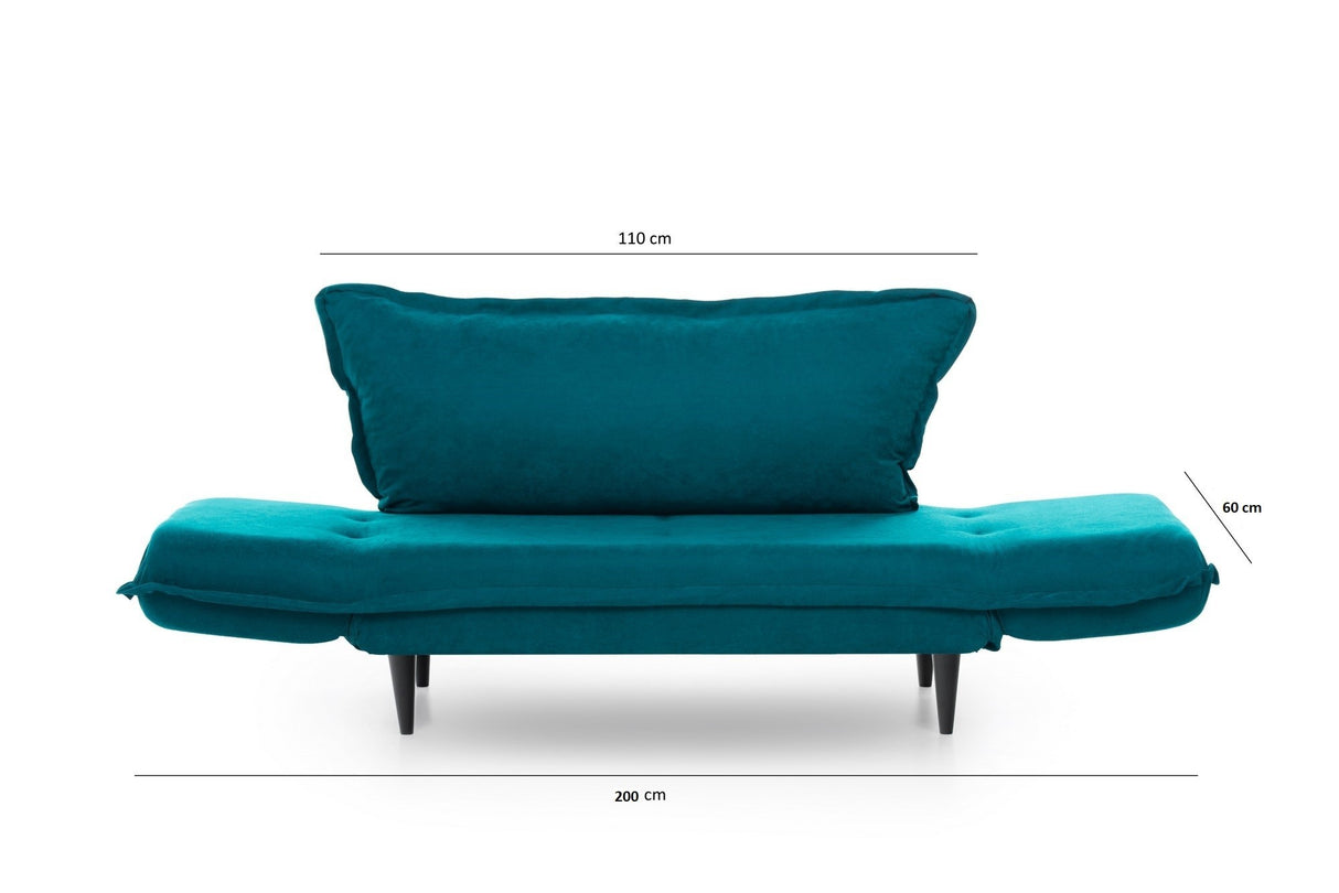 2-Sitzer-Schlafsofa Vino Daybed Petrol Green