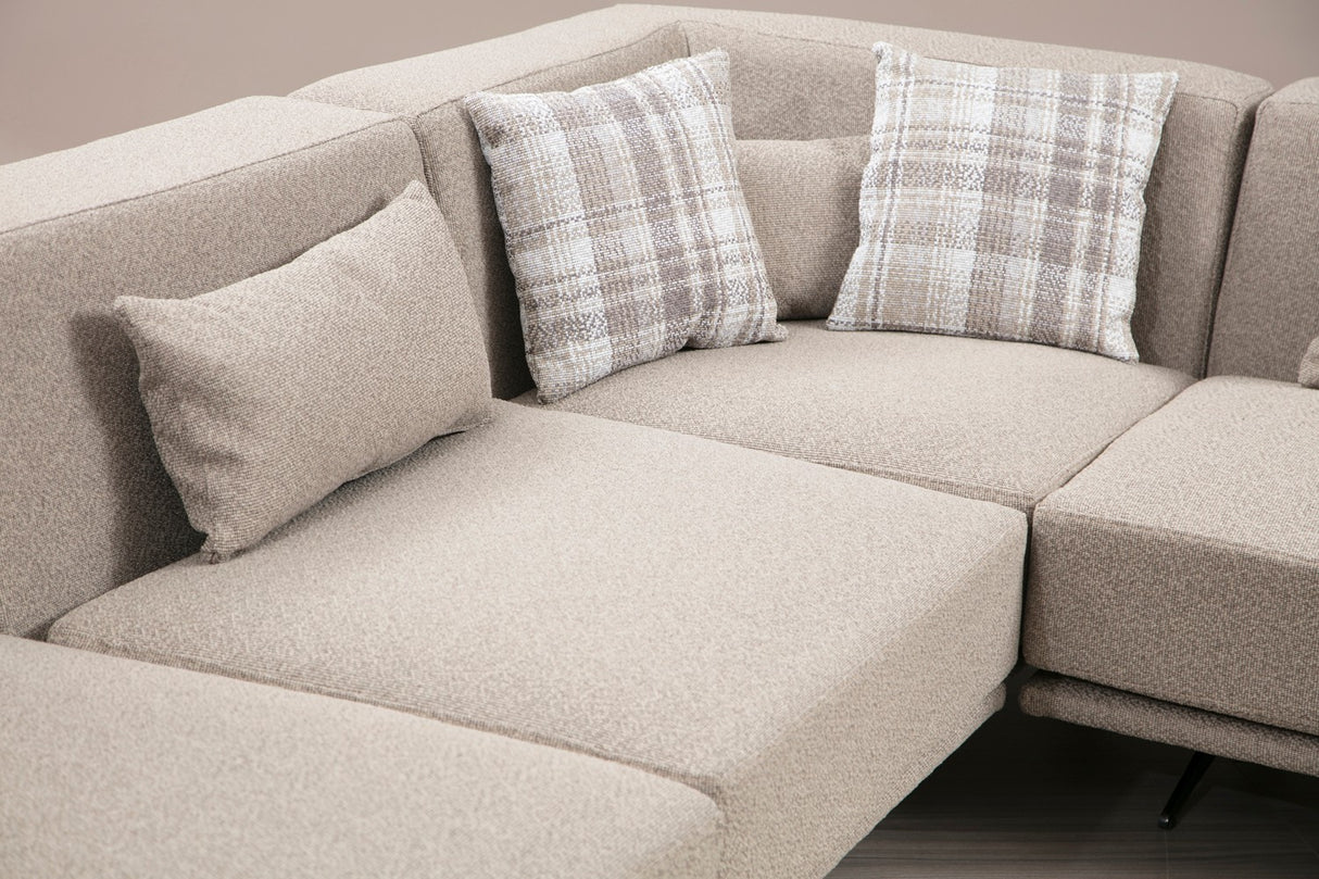 Ecksofa links Bentley Beige