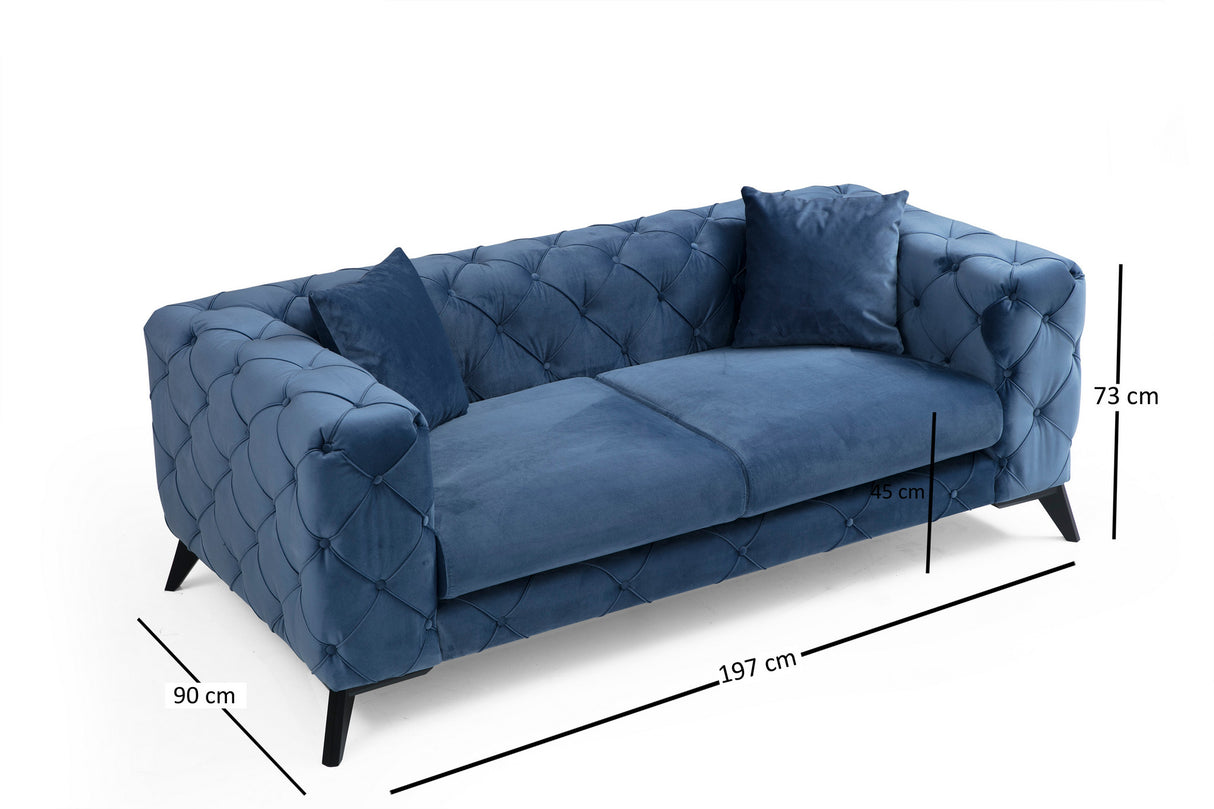 2-Sitzer-Sofa Como Blue