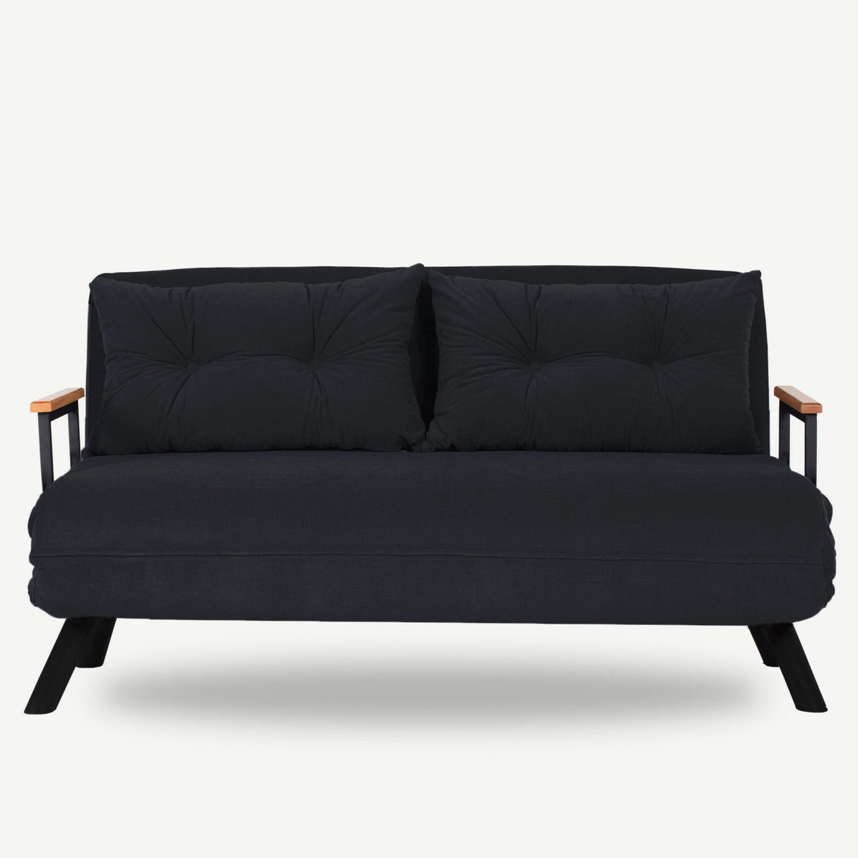 2-Sitzer-Schlafsofa Sando Schwarz